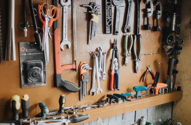 大量の工具