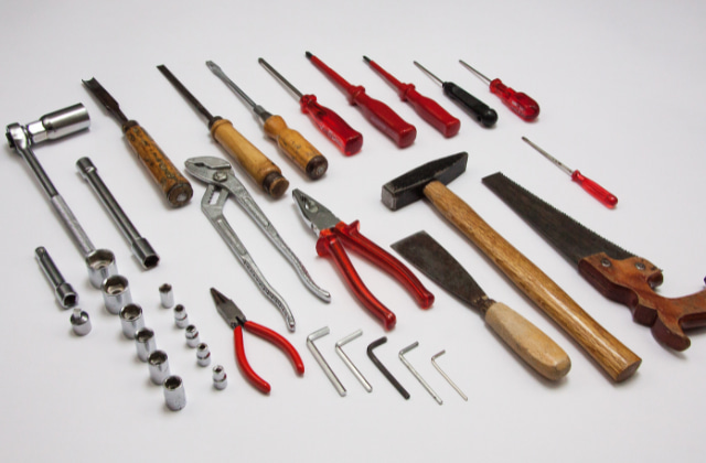 綺麗に整列された工具
