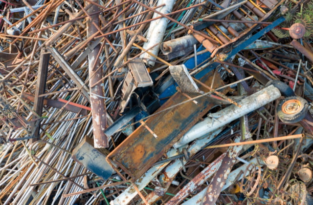 集まった鉄くず